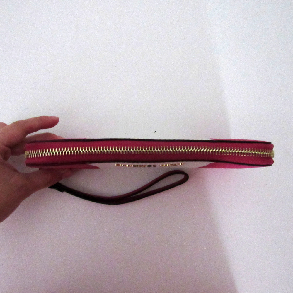 Michael Kors Pink Striped Continental Wristlet - Picture 6 of 7